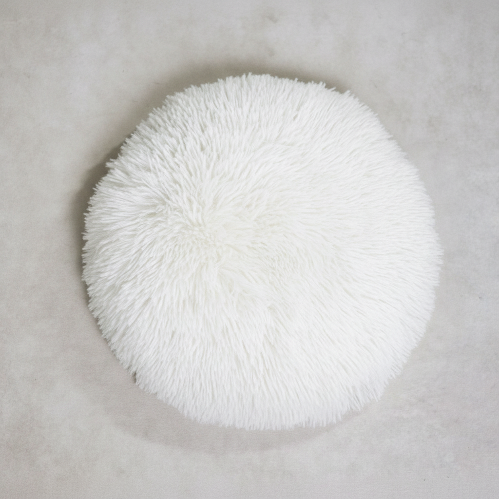 white colored pet pillow