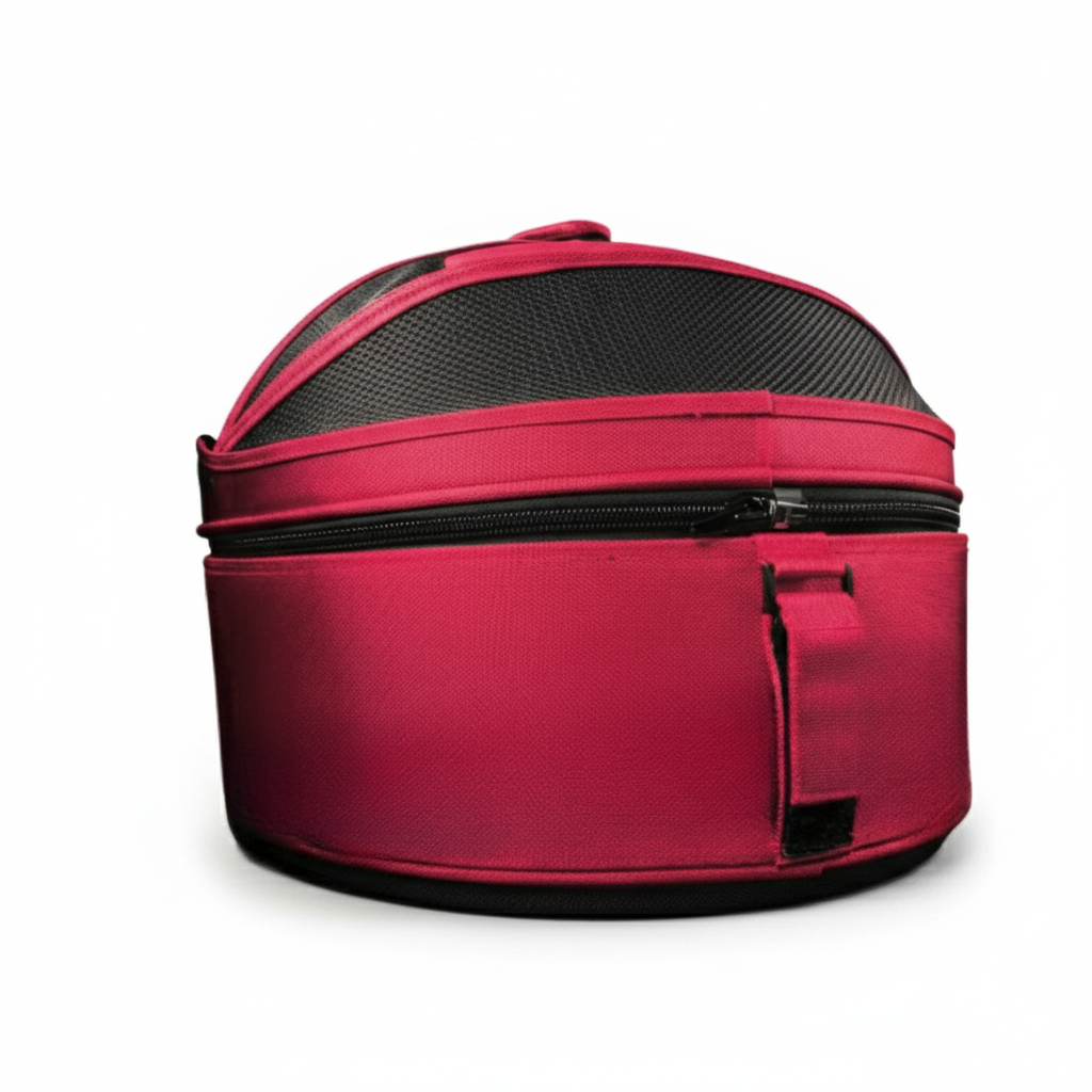 Strawberry red pet carrier bed - convertible 3-in-1 travel solution for cats and small dogs
