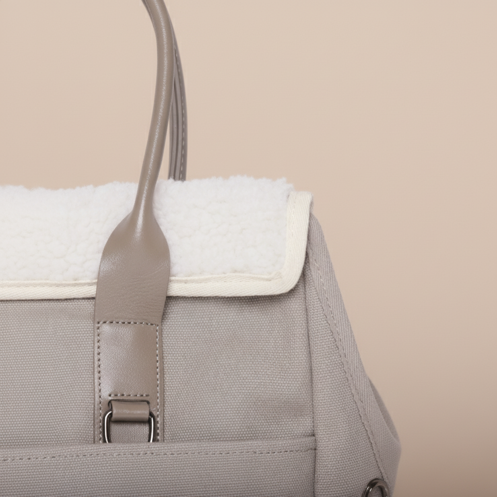 Dog travel tote carrier bag for small to medium dogs with comfortable carrying handles and secure design