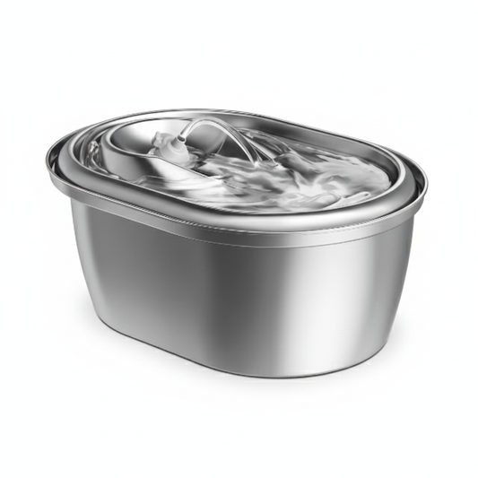 3L stainless steel pet water fountain with dishwasher safe design for dogs and cats
