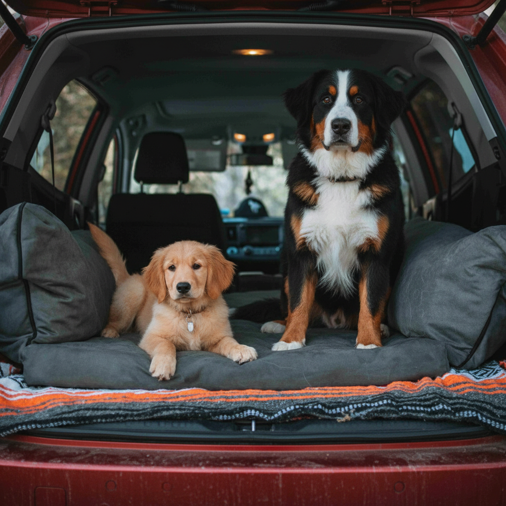 Extra large SUV dog bed for spacious cargo areas in trucks and large SUVs
