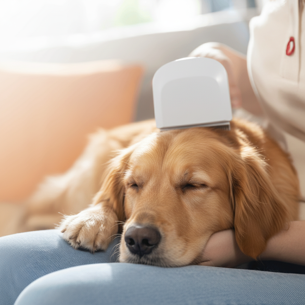 Pet grooming vacuum with powerful suction controlling shedding and loose fur
