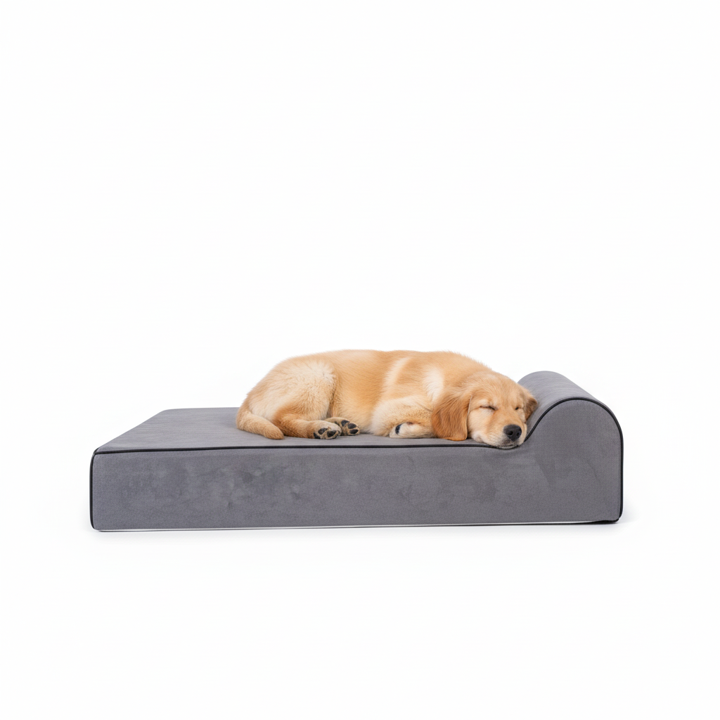 Large breed dog bed with memory foam - durable waterproof design for Bulldogs and Mastiffs
