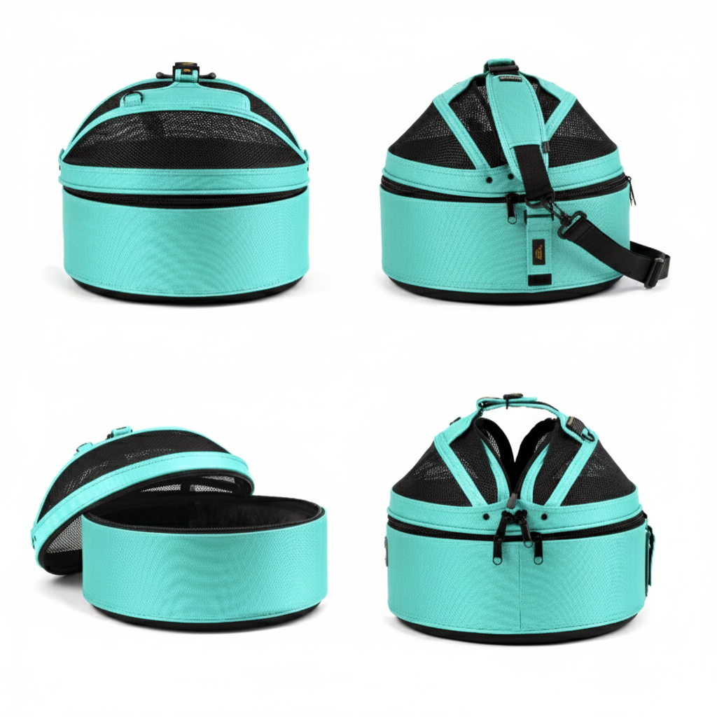 Nice convertible pet travel bed - certified safe carrier for cats and small dogs up to 15 lbs
