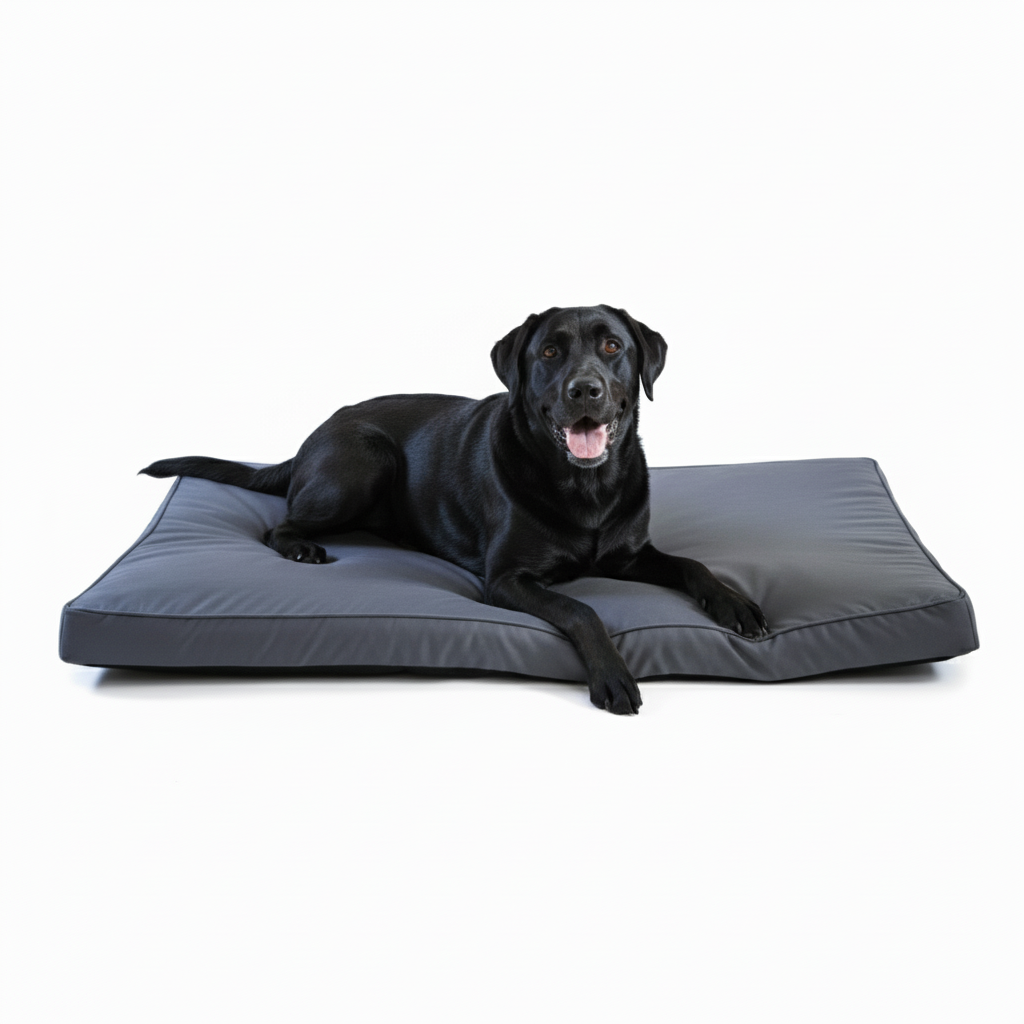 Chew proof dog bed with waterproof protection - premium memory foam for large breeds
